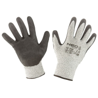 Protective gloves Neo Tools nitrile coating, polyester knitwear, p.10, gray (97-610-10)