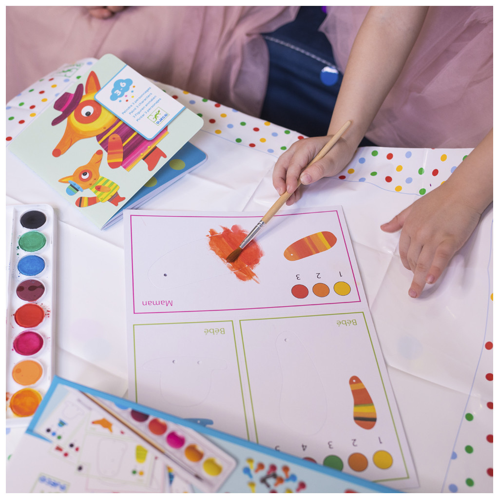 Набір для творчості Djeco Сімейка лисиць розфарбовування (DJ09897)