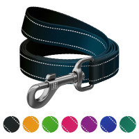 Повідець для собак WAUDOG Nylon Mono, світловідбивний S чорний (52171)
