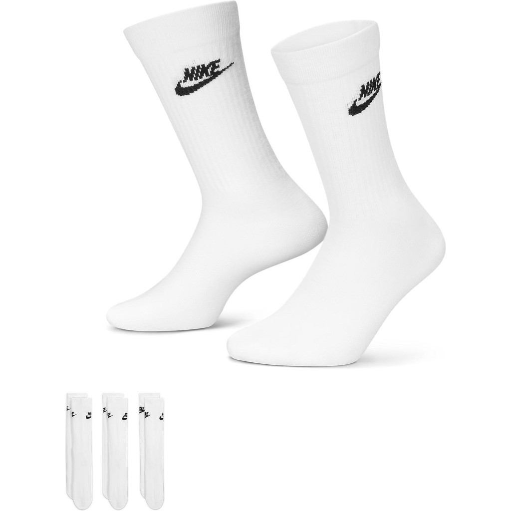 Шкарпетки Nike U NK NSW EVERYDAY ESSENTIAL CR 3PR DX5025-100 46-50 3 пари Білі (196148785715)
