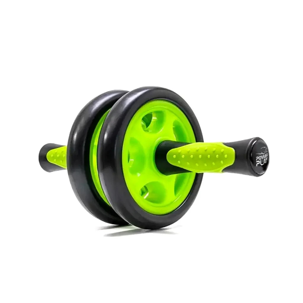 Ролик для преса PowerPlay подвійний Dual-Core Ab Wheel Чорно-зелений (PP_4327_Black/Green)