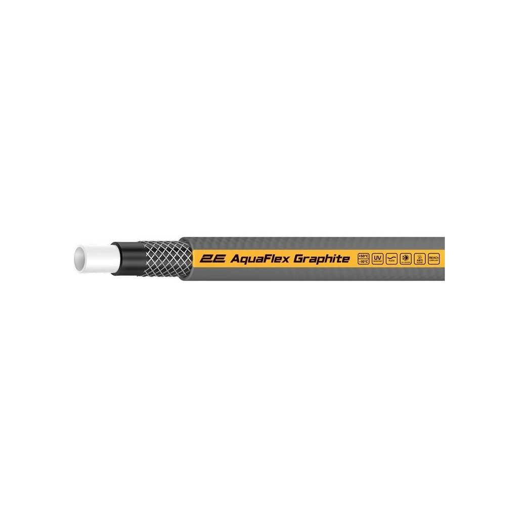 Шланг для поливу 2E AquaFlex Graphite 3/4", 30м, 4 шари, 20бар -10+50°C (2E-GHC34C30)