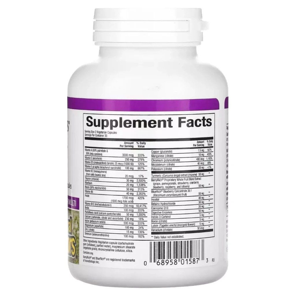 Мультивітамін Natural Factors Мультивітаміни для жінок 50+, MultiFactors, Women's 50+, 90 вегетар (NFS-01587)