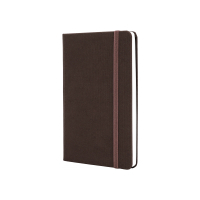 Notebook Optima A5 SQUARE, hard cover, rubber, white block cell, brown (O27100-07)