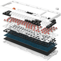 Клавіатура GamePro MK170W Hot-Swap Red Swich RGB USB UA White (MK170W)