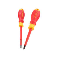Set of Stanley FatMax VDE 1000V screwdrivers with an insulated tip, 2 pcs.: Pz2x100mm; SL4x100mm (STHT60030-0)