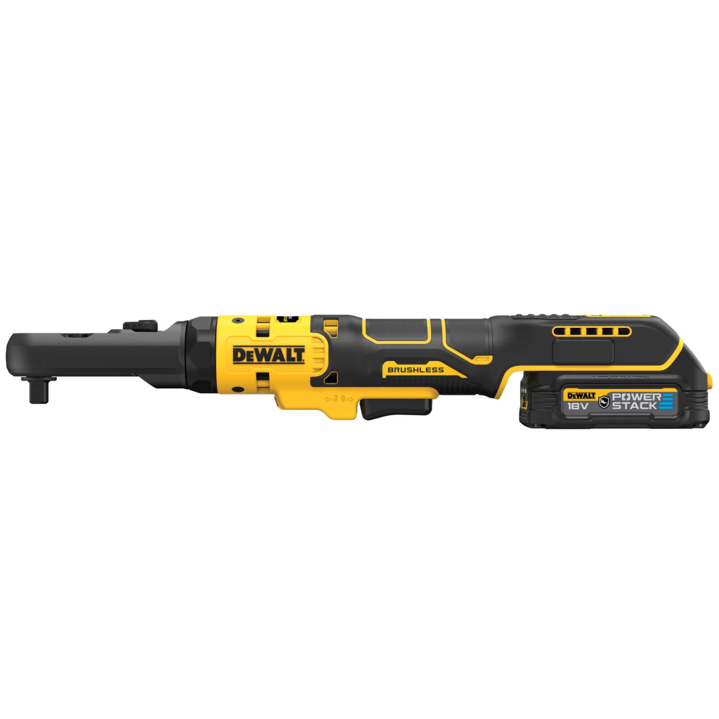 Гайковерт DeWALT кутовий, XR Li-Ion PowerStack 18 GFN, 1.7Ah, 102 Нм (DCF510E2G)