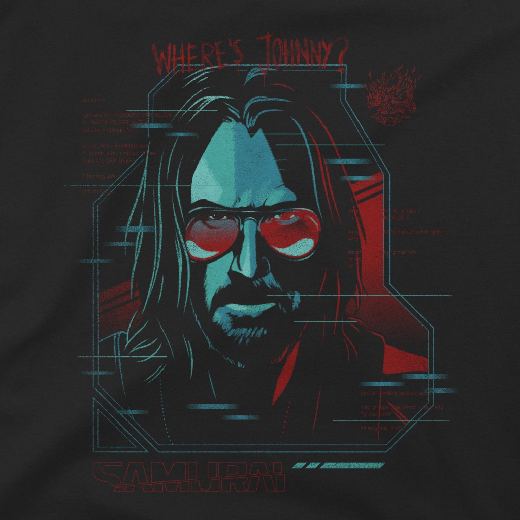 Футболка Jinx Cyberpunk 2077 - Digital Ghost Tee Black, S (JINX-10791S)