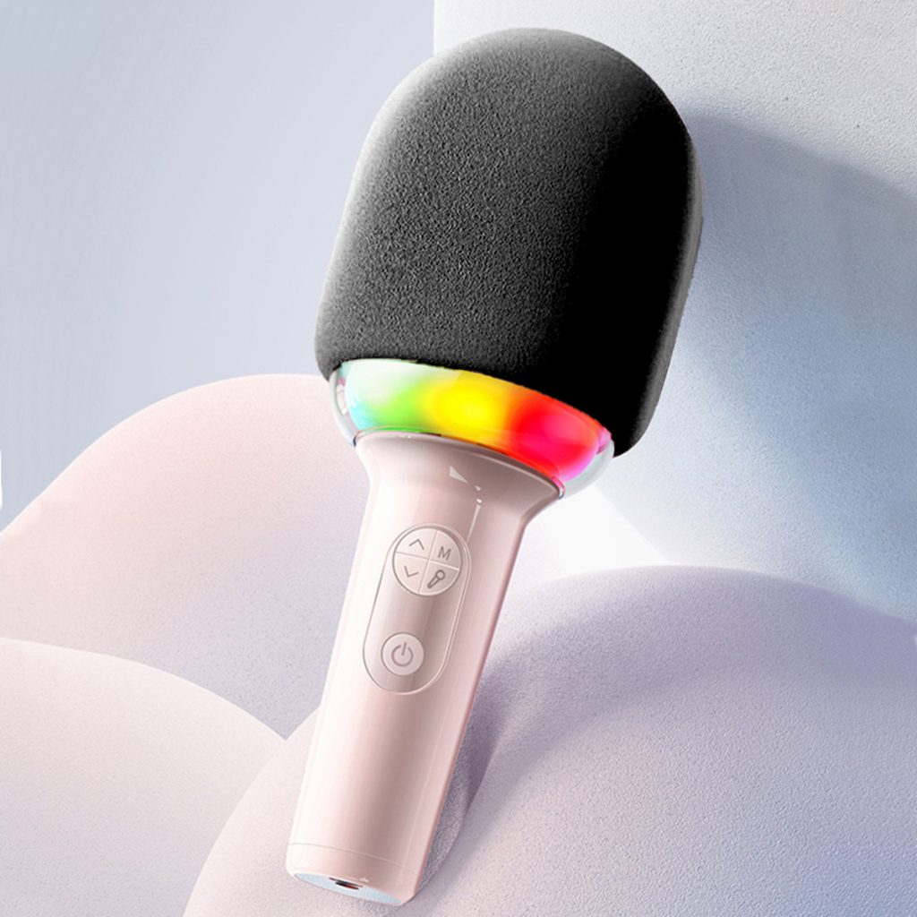 Музична іграшка UFT Бездротовий караоке-мікрофон для дітей та дорослих з підсвіткою і зміною голосу MK3 Black (UFTMK3Black)