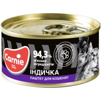 Паштет для котів Carnie для кошенят м'ясний з індичкою 100 г (4820255190044)