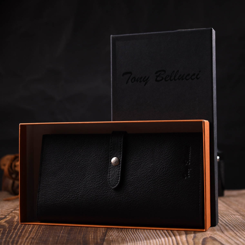 Портмоне Tony Bellucci З натуральної шкіри Чорний (22036)