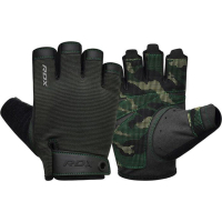 Gloves for fitness RDX T2 Half Army Green Plus XL (WGA-T2HA-XL+)
