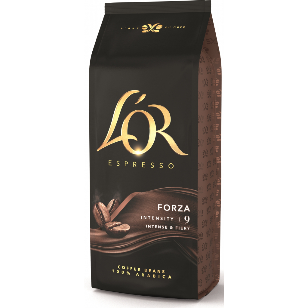 Кава L'OR Espresso Forza 100% Арабіка в зернах 1 кг (8711000400760) Кава L'OR Espresso Forza 100% Арабіка в зернах 1 кг (8711000400760)