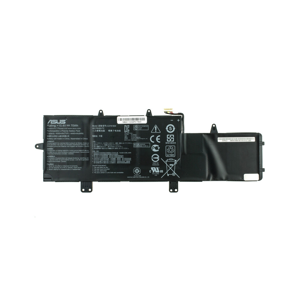 Акумулятор до ноутбука Asus ZenBook UX450FD C41N1804, 4550mAh (70Wh), 4cell, 15.4V, Li-Pol AlSoft (A71085) Акумулятор до ноутбука Asus ZenBook UX450FD C41N1804, 4550mAh (70Wh), 4cell, 15.4V, Li-Pol AlSoft (A71085)