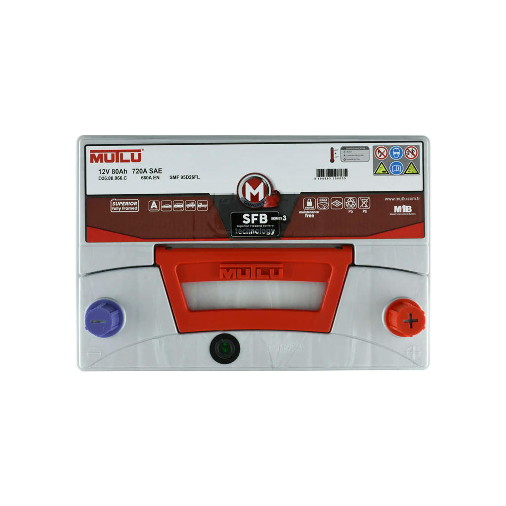 Акумулятор автомобільний MUTLU 6СТ-80 (0) Asia SFB D26.80.066.C Акумулятор автомобільний MUTLU 6СТ-80 (0) Asia SFB D26.80.066.C