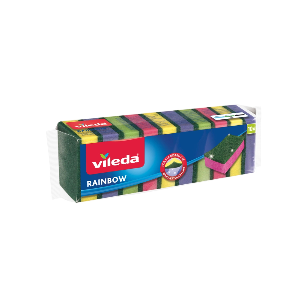 Губки кухонні Vileda Rainbow 10 шт. (4023103242944)