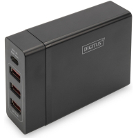 Зарядний пристрій Digitus 1xUSB-C PD60W + 3xUSB 12W total 72W black (DA-10195)