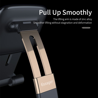 Підставка до планшета та телефона Knight Foldable Desk Mobile Phone Holder Stand (Alloy) Black Essager (EZJZM-QS01)