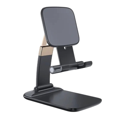 Підставка до планшета та телефона Knight Foldable Desk Mobile Phone Holder Stand (Alloy) Black Essager (EZJZM-QS01)