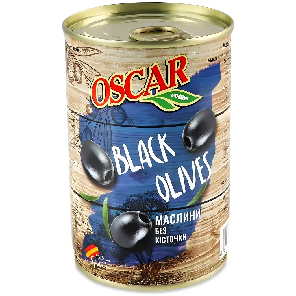 Овочева консервація Oscar foods Маслини без кісточки 300 г (8413552051475)