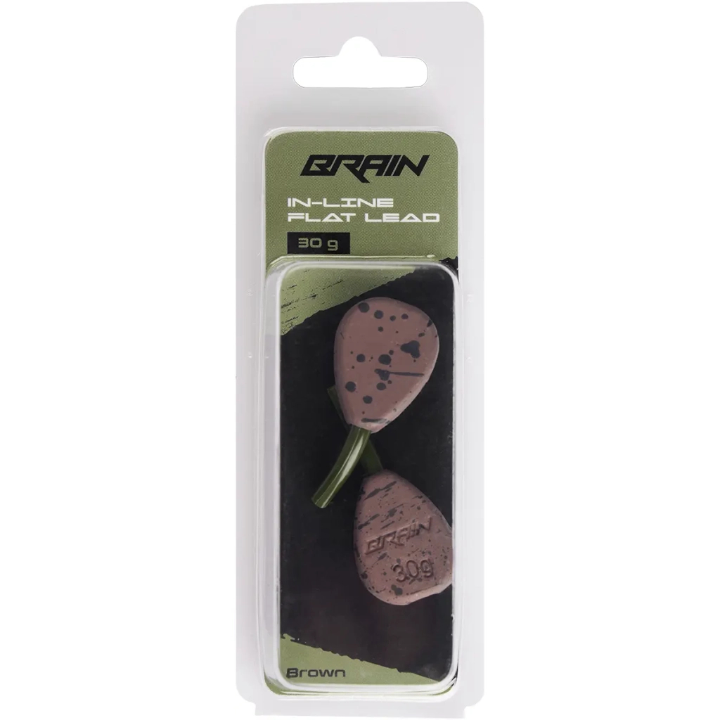 Грузило Brain In-Line Flat Lead 30g 2шт/уп Brown (1858.32.12) Грузило Brain In-Line Flat Lead 30g 2шт/уп Brown (1858.32.12)