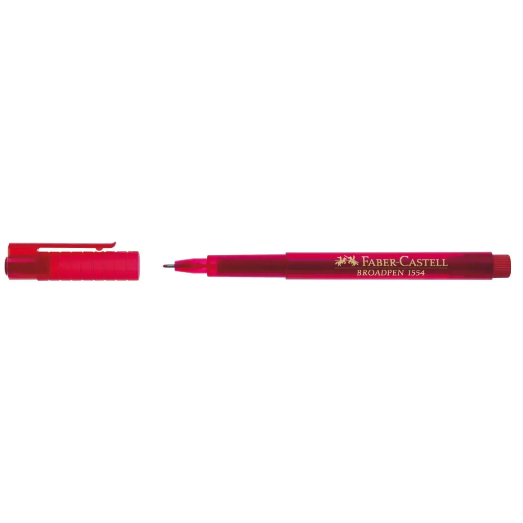 Лайнер Faber-Castell BROADPEN 1554 червоний, 0,8 мм (25785)