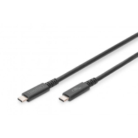 Дата кабель USB-C to USB-C 1.0m USB4 Thunderbolt 3 240W 8K60Hz black Digitus (AK-300343-008-S)