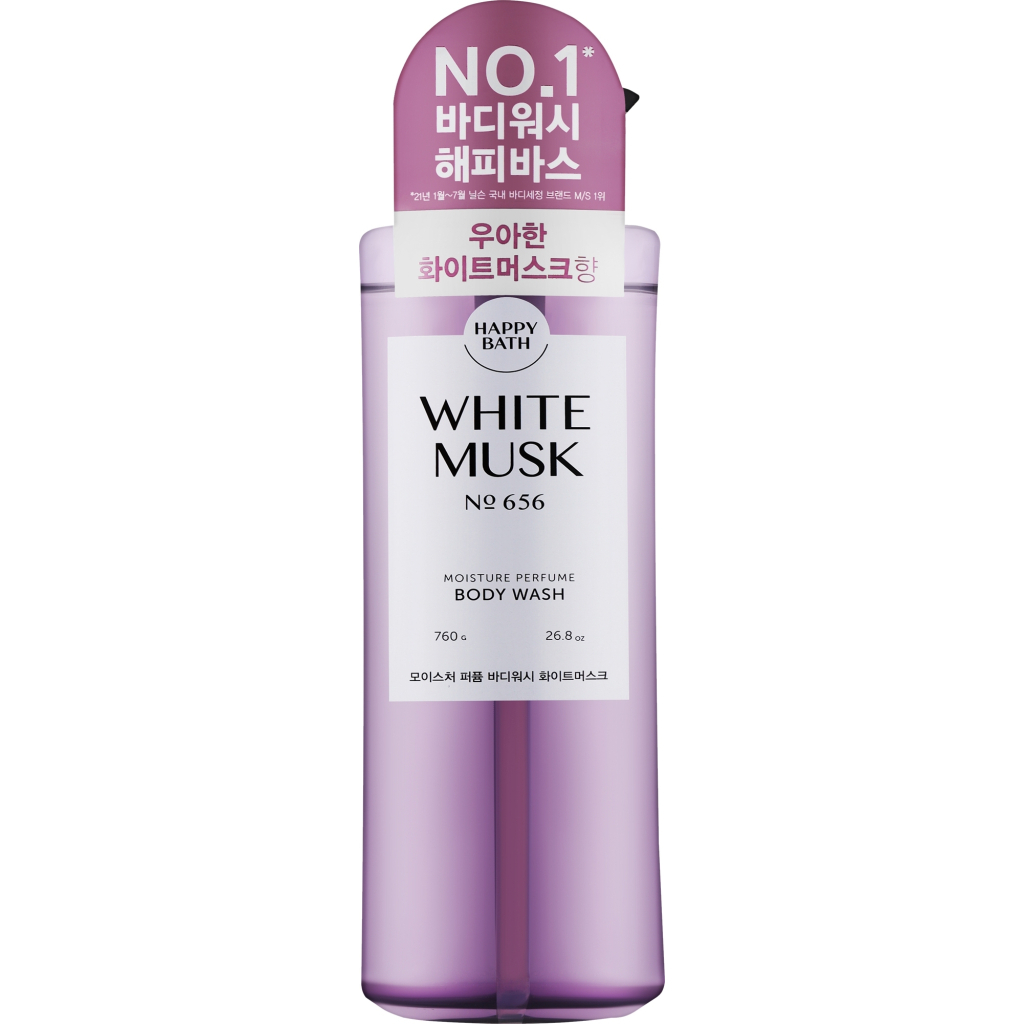 Гель для душу Happy Bath White Musk Moisture Perfume Body Wash 760 мл (8809803537575)