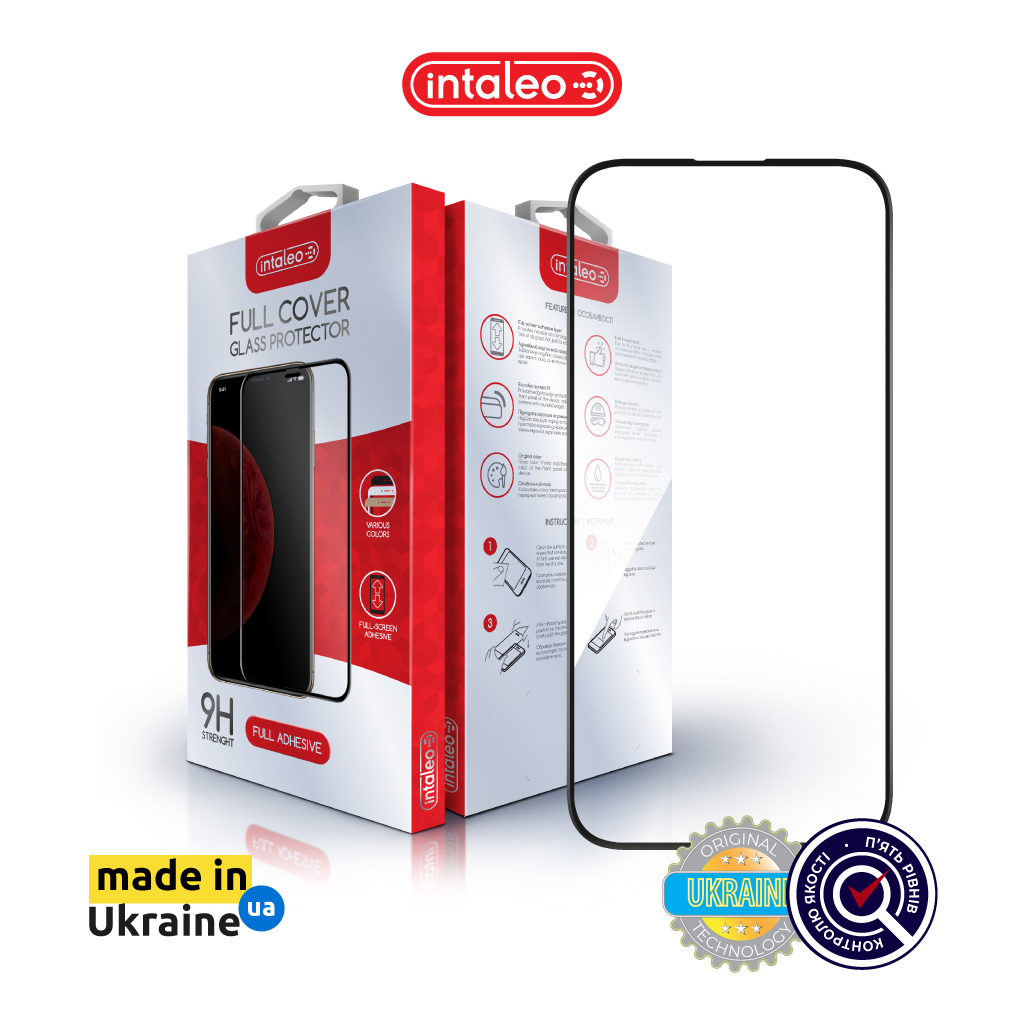 Скло захисне Intaleo Full Glue Apple iPhone 16 Black (1283126593789)