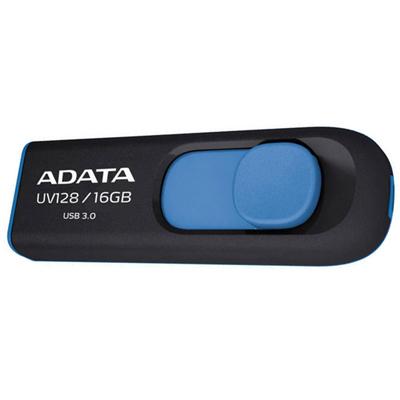 USB флеш накопичувач ADATA 16Gb UV128 black-blue USB 3.0 (AUV128-16G-RBE)