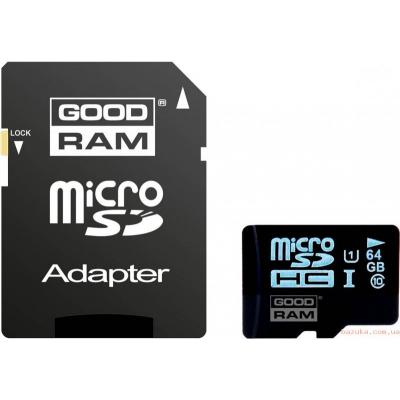 Карта пам'яті Goodram 64Gb microSDXC class 10 (SDU64GXCUHS1AGRR10)
