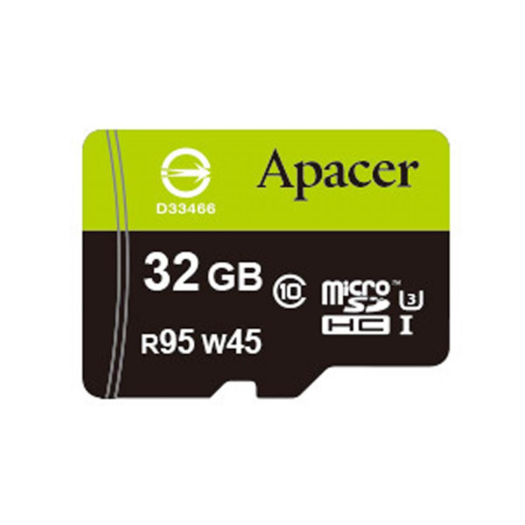 Карта пам'яті Apacer 32GB microSDHC UHS-I (95/45) Class10 w/0 Adapter RP (AP32GMCSH10U3-R)