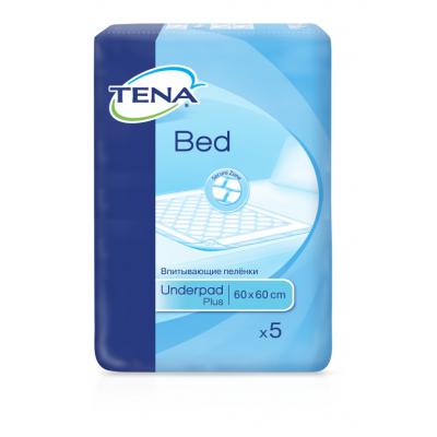 Пелюшки для малюків Tena Bed Plus 60х60 см, 5шт (7322540247893/7322540801910) Пелюшки для малюків Tena Bed Plus 60х60 см, 5шт (7322540247893/7322540801910)