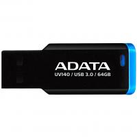 USB флеш накопичувач ADATA 64GB UV140 Black-Blue USB 3.0 (AUV140-64G-RBE)