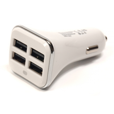 Зарядний пристрій PowerPlant 4xUSB, 12V-24V, 6.8A (DV00DV5063)