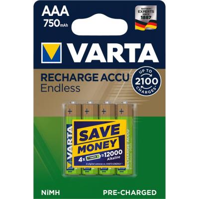 Акумулятор Varta AAA Rechargeable Accu 750mAh * 4 (56673101404)