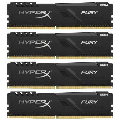 Модуль пам'яті для комп'ютера DDR4 64GB (4x16GB) 3200 MHz Fury Black Kingston Fury (ex.HyperX) (HX432C16FB4K4/64)