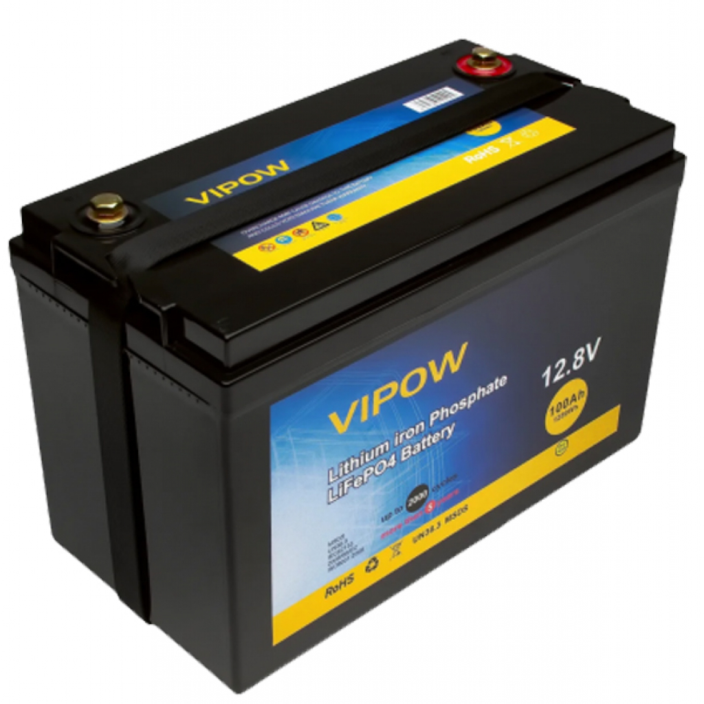 Батарея LiFePo4 Vipow LiFePO4,12.8V-100Ah (LiFePO4128-100/80) Батарея LiFePo4 Vipow LiFePO4,12.8V-100Ah (LiFePO4128-100/80)