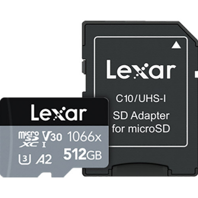 Карта пам'яті Lexar 512GB microSDXC class 10 UHS-I 1066x SILVER Series (LMS1066512G-BNANG)