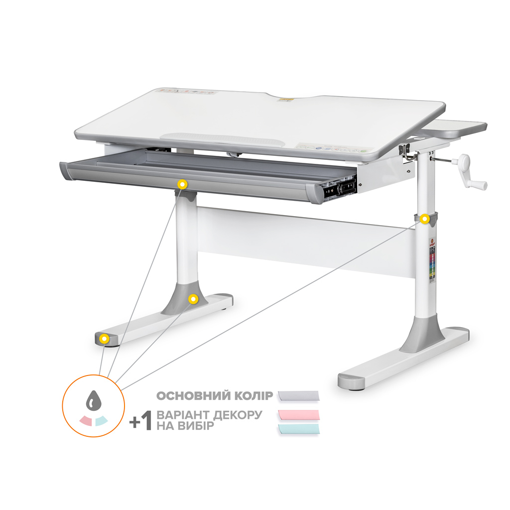 Парта Mealux Edmonton Multicolor G Liite (BD-610 W/MC + G Lite)