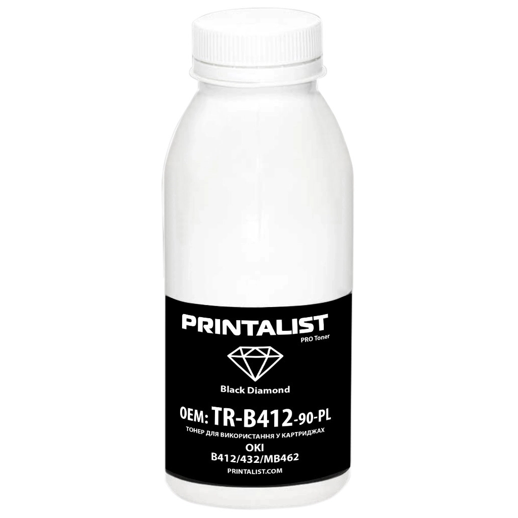Тонер OKI B412/432/MB462, 90г Black Printalist (TR-B412-90-PL) Тонер OKI B412/432/MB462, 90г Black Printalist (TR-B412-90-PL)