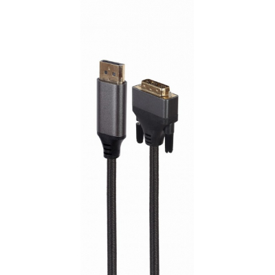 Кабель мультимедійний DisplayPort M to DVI M 1.8m 4K 24+1pin Cablexpert (CC-DPM-DVIM-4K-6)