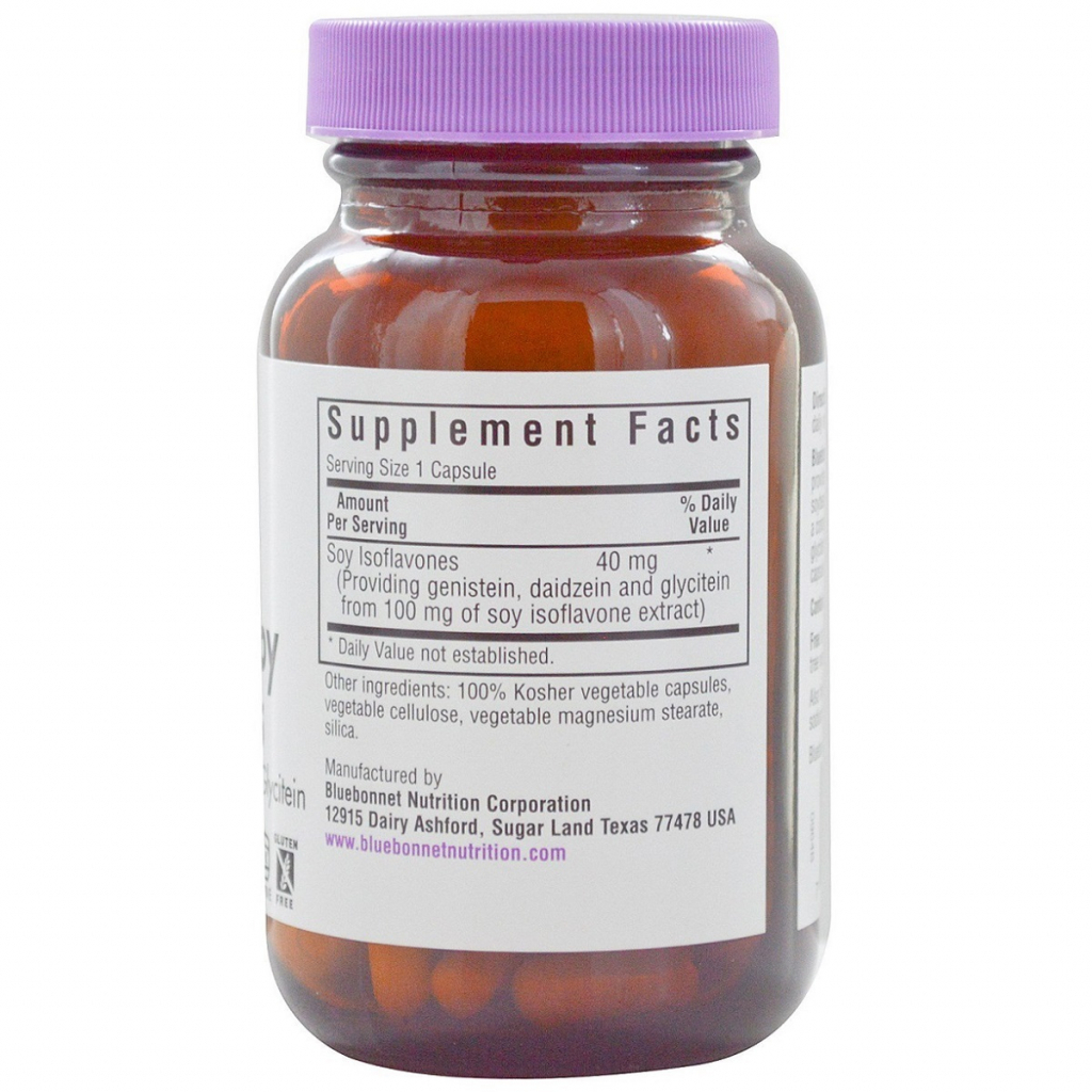 Вітамінно-мінеральний комплекс Bluebonnet Nutrition Соєві Ізофлавони, Non-GMO Soy Isoflavones, 60 вегетаріанськи (BLB0964)