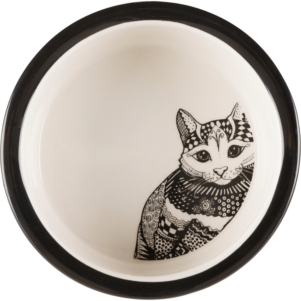 Посуд для котів Trixie Zentangle 300 мл / 12 см (4011905251202)