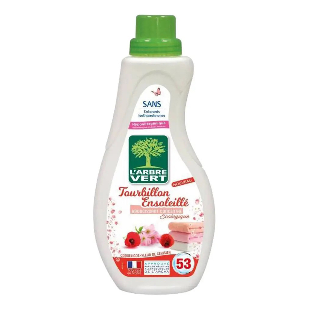 Кондиціонер для білизни L'Arbre Vert пом'якшувач Сонячний вітер 800 мл (3450601028670)