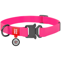 WAUDOG Waterproof animal collar with QR passport XL W 25 mm L 35-58 cm (pink) (27847)