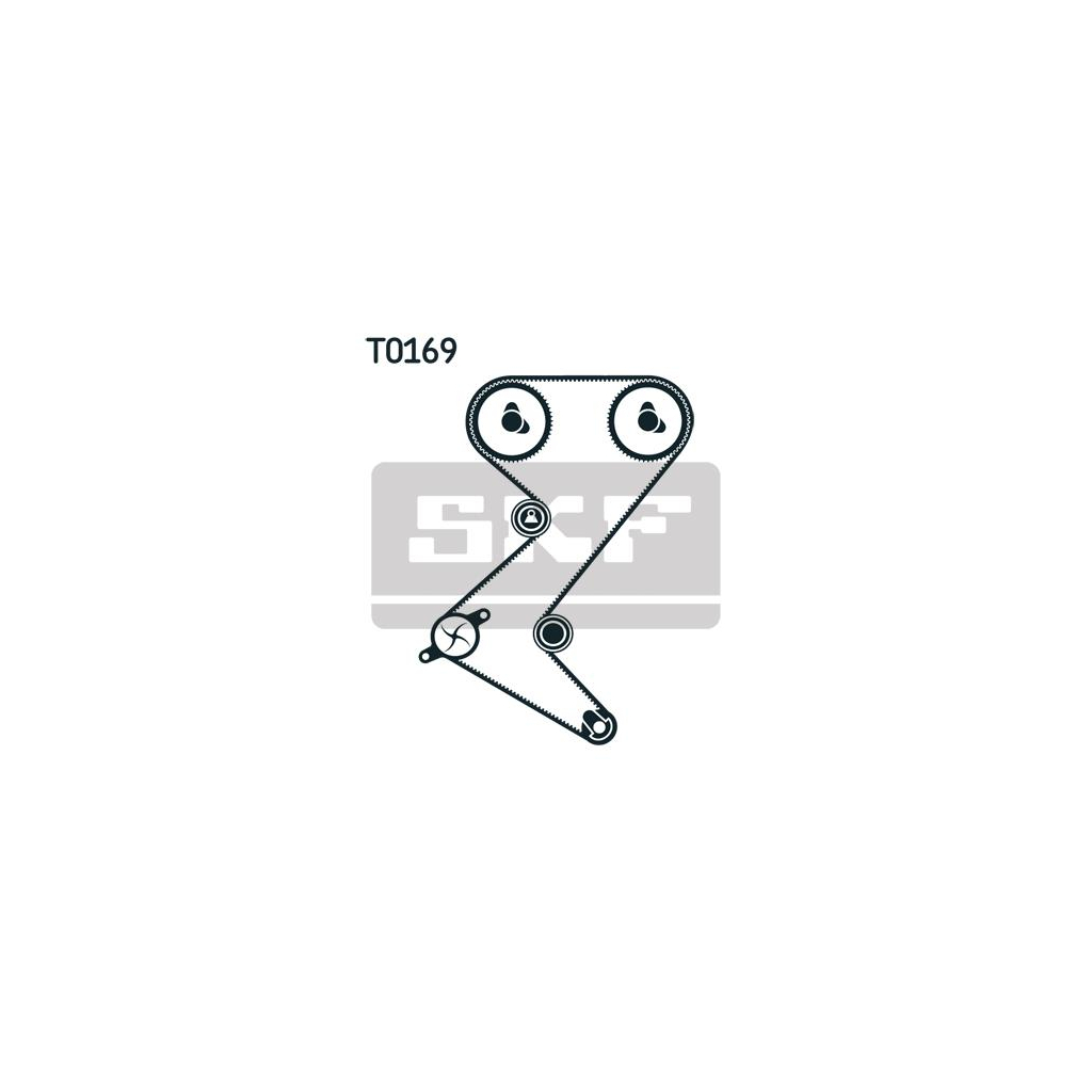 Комплект ременя ГРМ з помпой SKF VKMC 03235