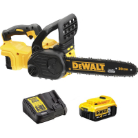 DeWALT Chainsaw 18 V, 5 Ah, 30 cm Tire, OREGON 3/8 Chain (DCM565P1)