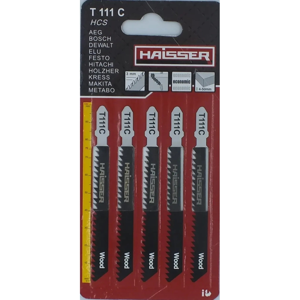 Полотно HAISSER пиляльне - T111С, 75мм, н-р 5шт (16569) Полотно HAISSER пиляльне - T111С, 75мм, н-р 5шт (16569)