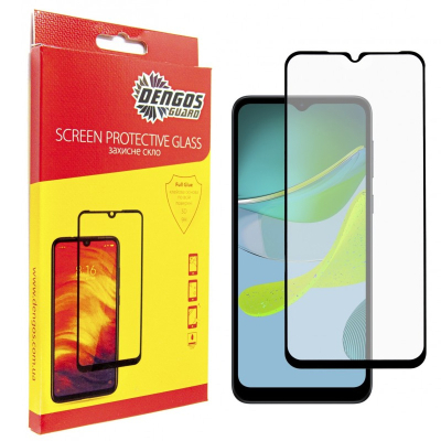 Скло захисне Dengos Full Glue Motorola E13/E20 (black) (TGFG-282)